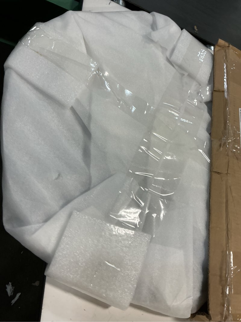 Condition photo showing New/Like New for pemar 22" round mother of pearl extra large ottoman tray with raised edge, oversized decorative luxury wooden serving tray for food, coffee table, breakfast in bed (white cream sunlight) white cream starburst sunlight