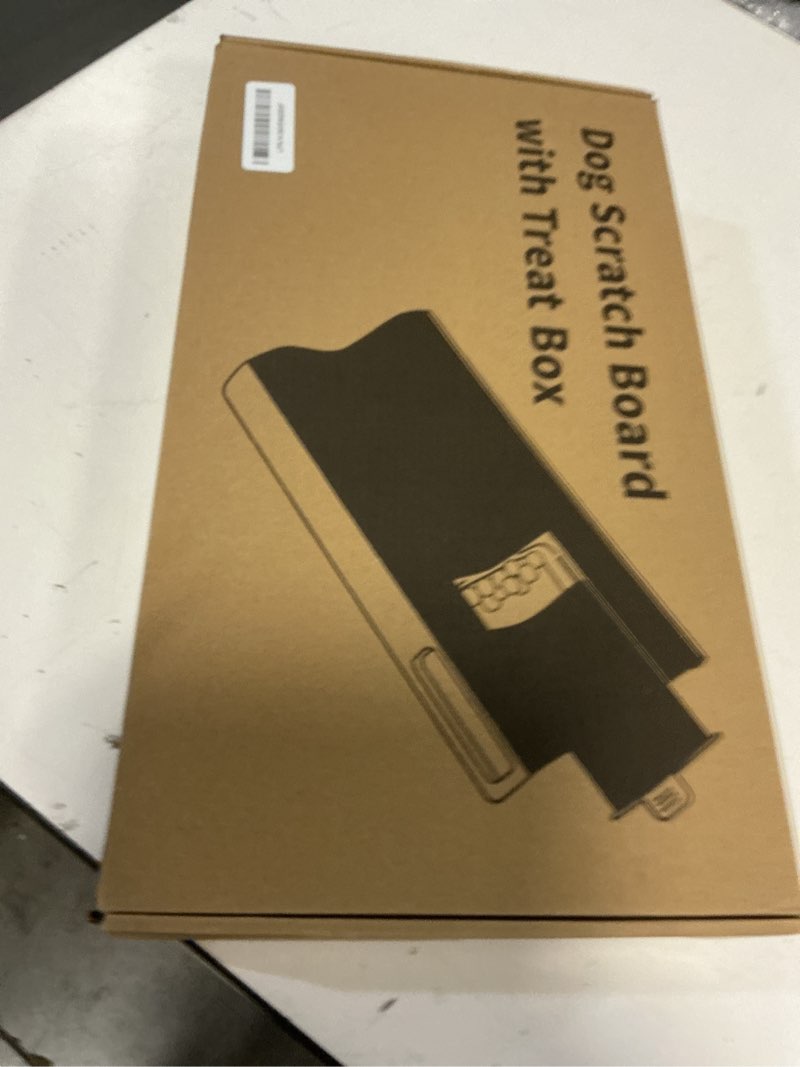 Condition photo showing New/Like New for M-Shaped Dog Scratch Pad for Nails with Treat Box, Dog Nail Scratch Board for Large Dogs, Dog Nail File Toy and Shorten Dog’s Side Nail Easier (with Treat Box, L) with Treat Box L