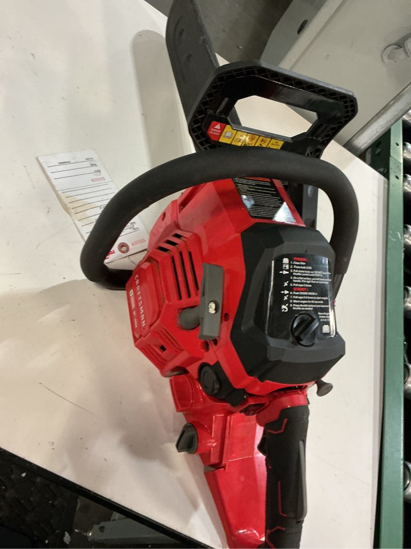 Condition photo showing As Is for craftsman s1600 42-cc 2-cycle 16-in gas chainsaw