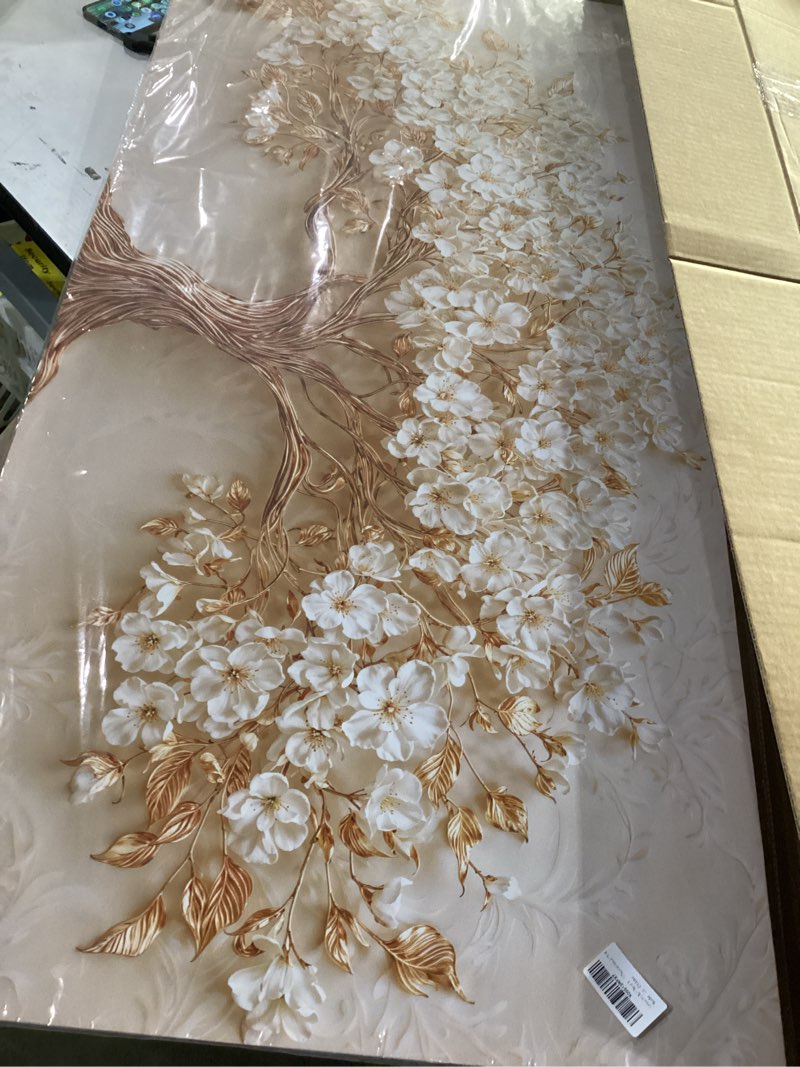 Condition photo showing Good Condition for canvas art wall decor modern abstract wall art pictures for bedroom artwork for walls tree of life wall art decor white floral wall decor living room office aesthetic wall decorations 24" x 48" qls-03c wrapped canvas 48"l x 24"w