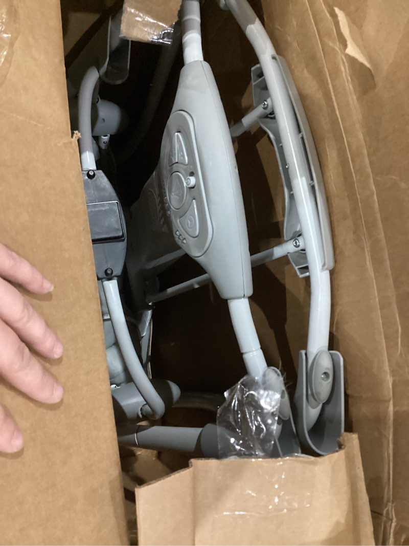 Condition photo showing As Is for Ingenuity Swing 'n Go Deluxe 5-Speed Baby Swing with Cushioned Harness - Foldable, Portable, 2 Plush Toys & Sounds, 0-9 Months 6-20 lbs (Bella Teddy)