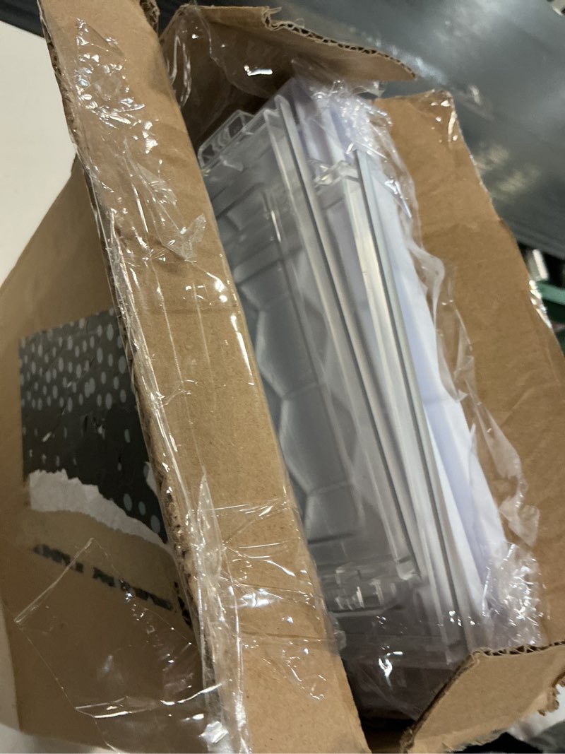 Condition photo showing Good Condition for large lockable clear storage box for food, tech and home safety, medicine lock box for safe medication, lockable storage bin, refrigerator storage bins, tablet phone jail (clear)