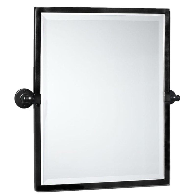  TEHOME Blakley Rectangle Metal Wall Mirror - 24" x 20" - Black
