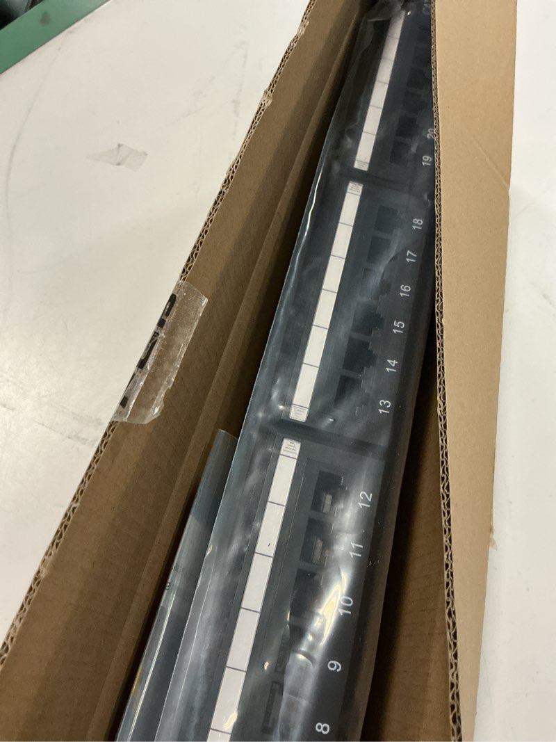 Condition photo showing Good Condition for fgb 10gbps cat6a patch panel, 24-port rj45 ethernet patch panel for 19" rackmount or wall mount, 1u network panel for gigabit networks cat6a - 24 port