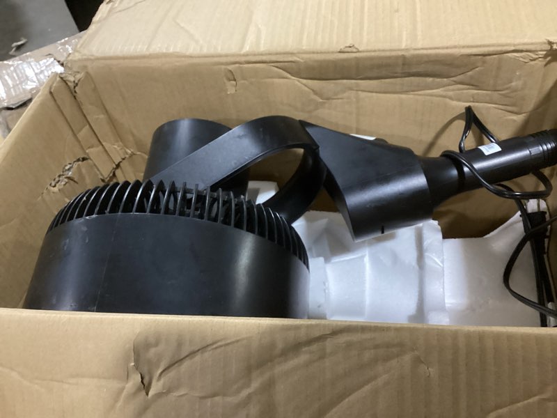 Condition photo showing As Is for Dreo Fan for Bedroom, 90ft Airflow, 20dB Quiet Fan, 90° Oscillating Standing Fan, DC Motor, 8+H Speeds, 3 Modes, 38-42'' Adjustable Height, 8H Timer, Air Circulator for Room, 105° Manual Vertical Black
