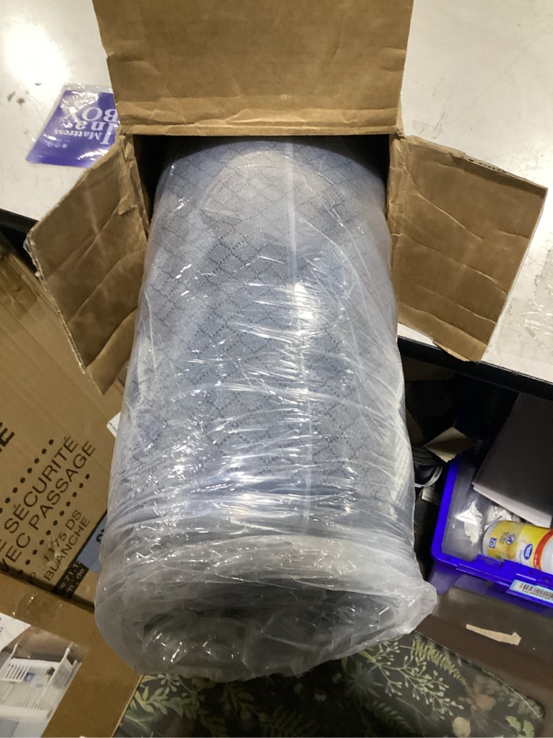 Condition photo showing New/Like New for twin size mattress, upgraded 8 inch luxury hybrid twin mattress in a box | cooling gel memory foam & 7-zone pocket springs, pain & pressure relief, medium firm, no odor, fiberglass-free, 365-trials grey twin 8'' medium firm