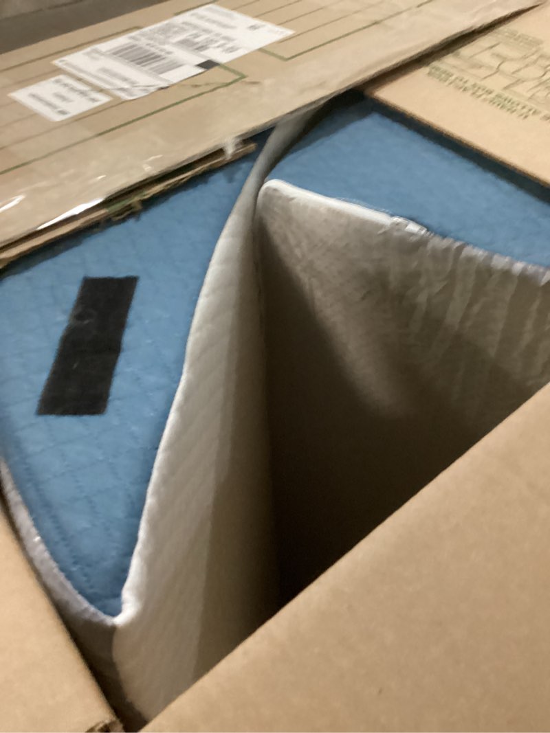 Condition photo showing As Is for 4PCS Orthopedic Bed Wedge Pillow Set - Post Surgery Pillows for Neck Back and Leg Pain Relief - Wedge Pillows for After Surgery for Acid Reflux & Sleeping & Heartburn (White Blue)