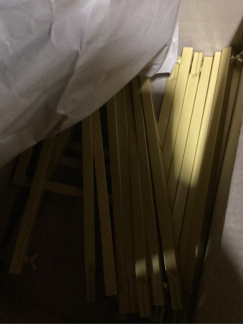 Condition photo showing New/Like New for wokceer wedding arch backdrop stand square 6.6ftx6.6ft gold metal balloon arch stand garden arbor backdrop frame for wedding birthday party baby shower photo booth background decoration 6.6ft x 6.6ft gold