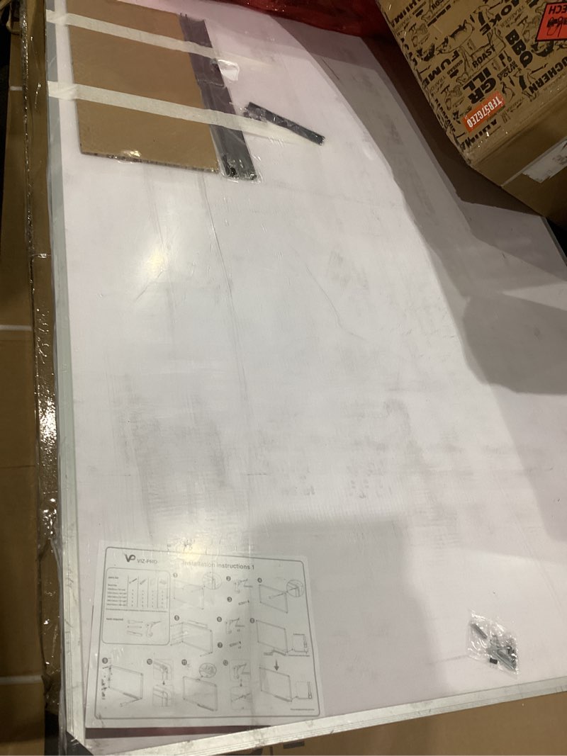 Condition photo showing As Is for VIZ-PRO Dry Erase Board/Magnetic Whiteboard, 72 x 48 Inches, Large Wall Mounted Board for School Office and Home 6' x 4'