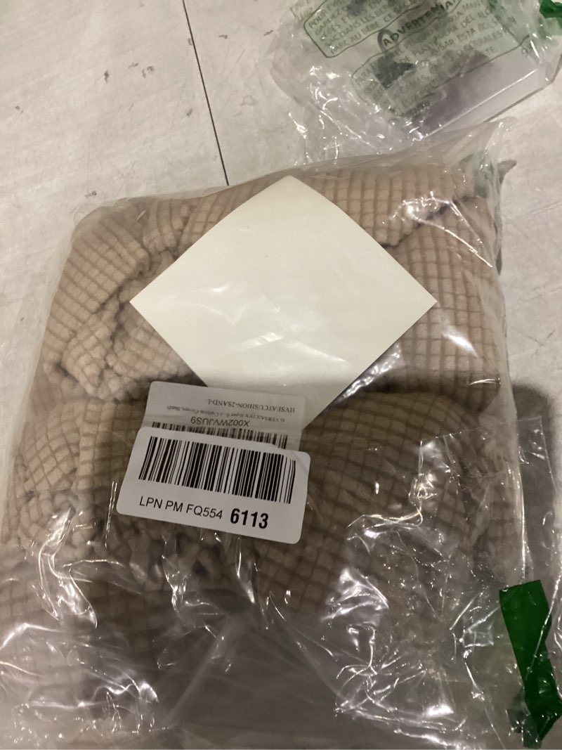 Condition photo showing New/Like New for H.VERSAILTEX Super Stretch Individual Seat Sofa Covers Couch Slipcover Sets Thick Jacquard Textured Twill Fabric (2 Piece Large Sofa Cushion Covers, Sand) Sand 2 Cushion Sofa