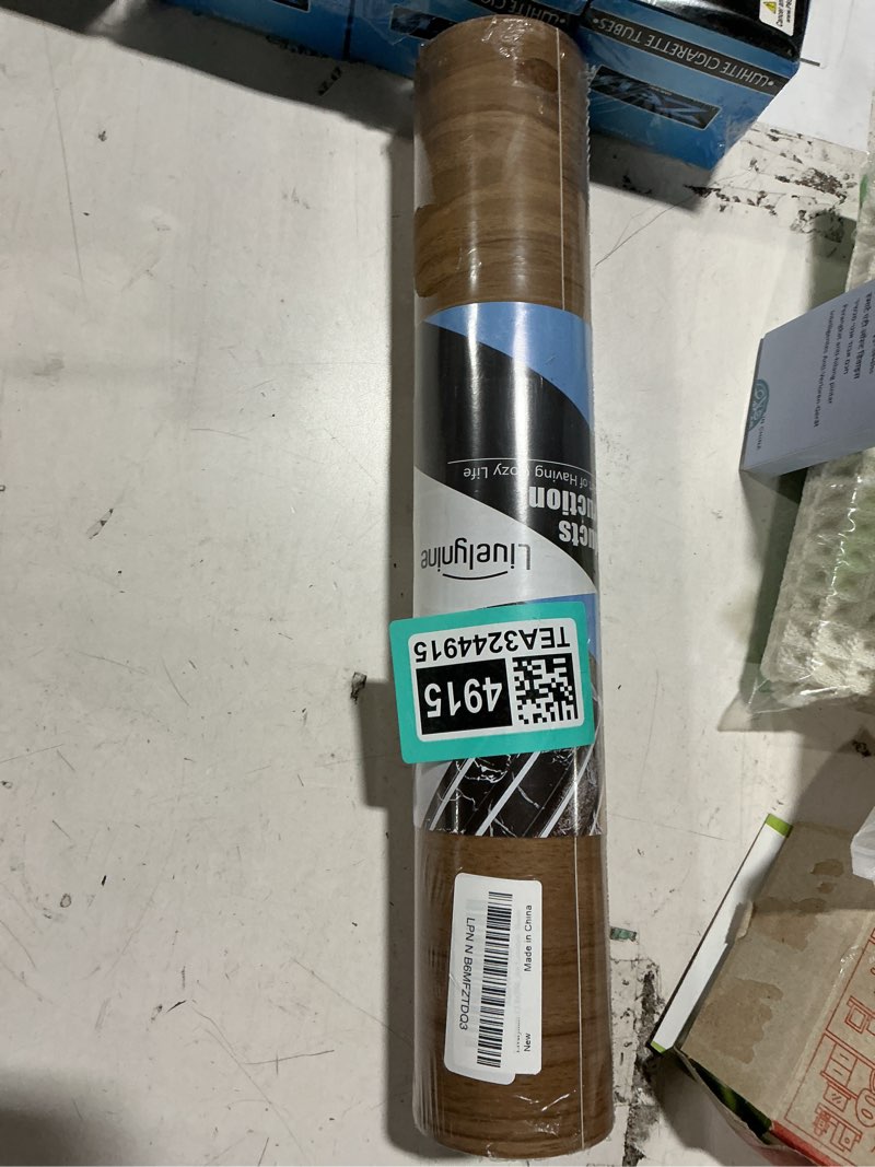 Condition photo showing Good Condition for livelynine 15.8x394 wood peel and stick countertops waterpoof wood countertop contact paper brown wallpaper kitchen counter vinyl wrap renter friendly cabinet covers self adhesive laminate sheets 15.8" x 394" acacia wood grain