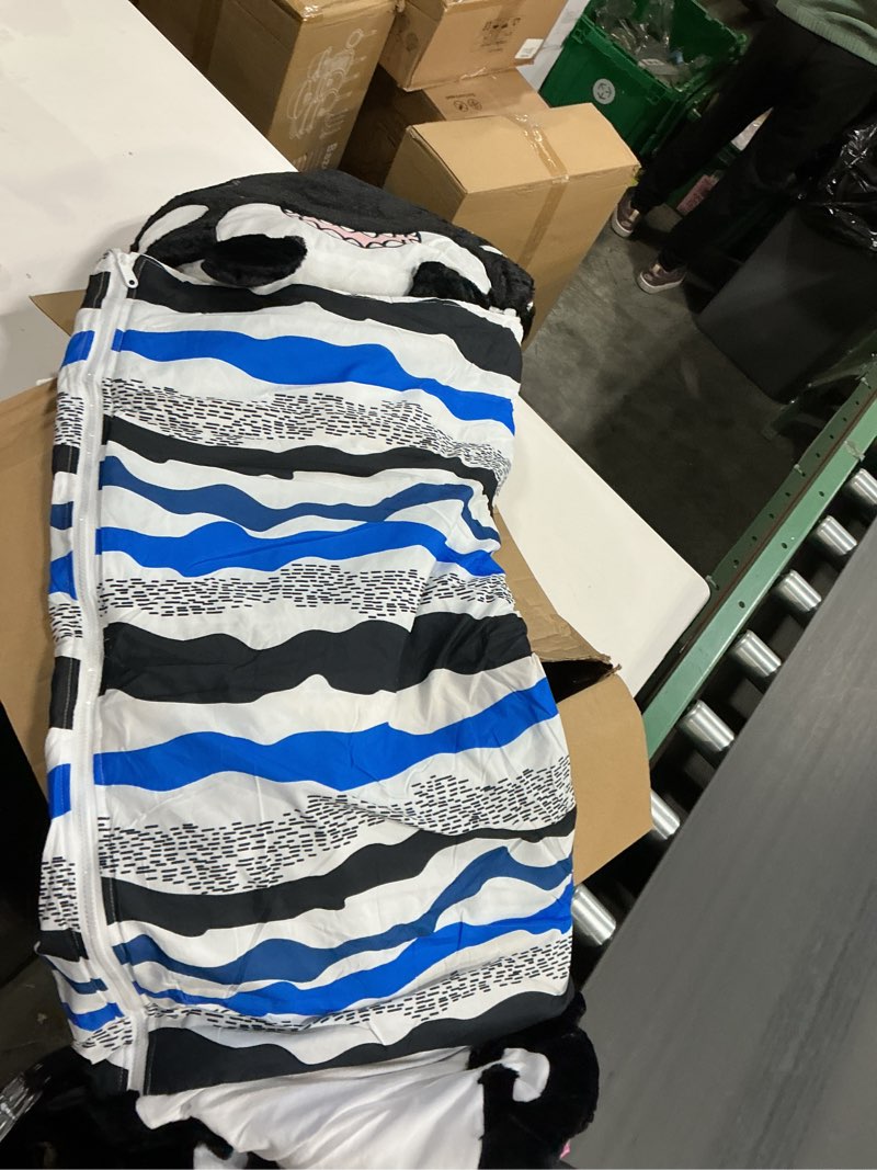 Condition photo showing Good Condition for Happy Nappers Pillow & Sleepy Sack- Comfy, Cozy, Compact, Super Soft, Warm, All Season, Sleeping Bag with Pillow- Medium 54” x 20”, Shark