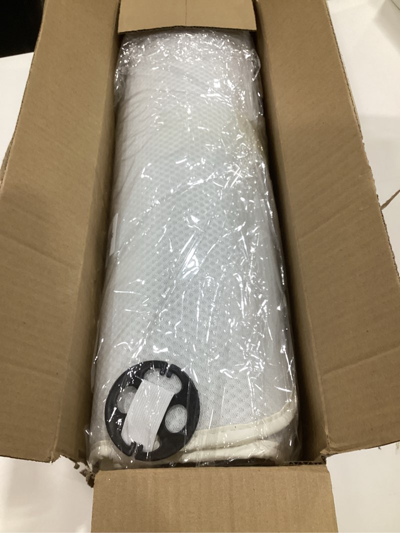 Condition photo showing As Is for rear car seat covers for tesla model y juniper 2025 2020-2024 breathable interior seat cushion protector all season protection (without logo) white ice silk 3pcs rear seat for model y no logo