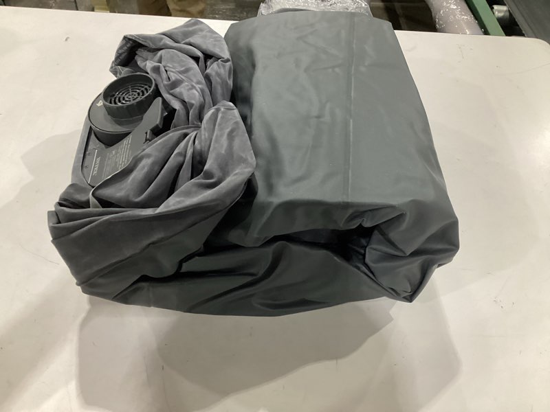 Condition photo showing Good Condition for intex twin size air mattress, 18in height, built-in pump, dura-beam deluxe comfort-plush - portable inflatable blow-up bed for camping, travel, guests 18" grey twin