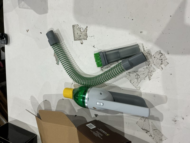 Condition photo showing As Is for horsepower duck bagless cordless filter bag compact vacuum