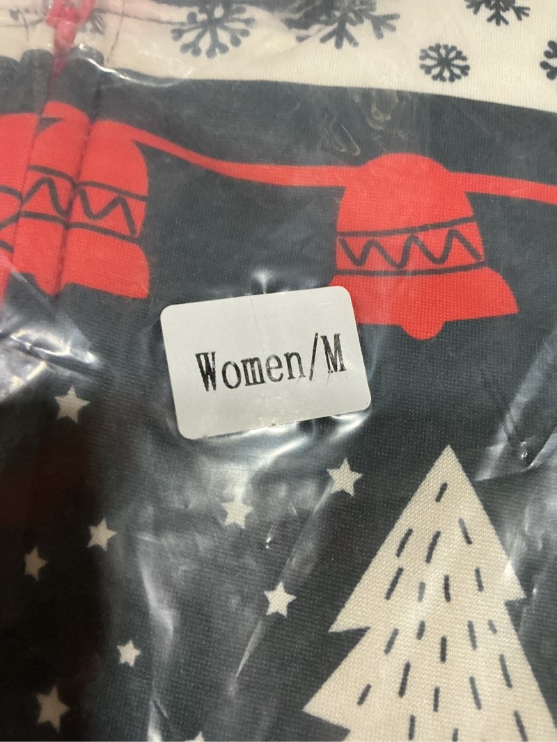 Condition photo showing New/Like New for ANGELGGH Onesie Christmas Family Matching Pajamas Adult Couples Men PJs Hooded Women Novelty One-piece Sleepwear Women Medium Grey Stripe