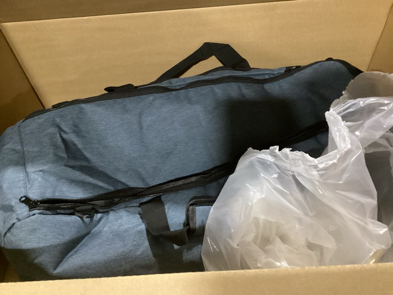 Condition photo showing Good Condition for  Similar to photo Gym Duffle Bag Backpack Waterproof Sports Duffel Bags Travel Weekender Bag for Men Women Overnight Bag with Shoes Compartment blue