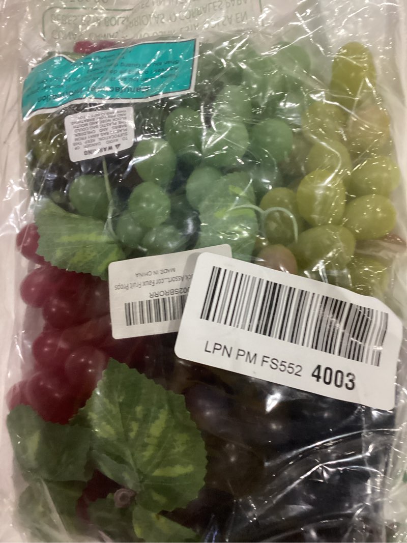 Supla 10 Pack Assorted Artificial Grapes Frosted Grape Clusters Decorative Grapes Bunches Rubber Gra