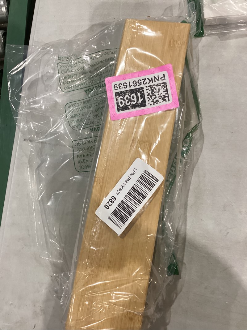 Condition photo showing Good Condition for Lipper International Bamboo Wood Dispenser with Cutter for Aluminum Foil, Plastic Wrap, or Wax Paper, Single, 13 7/8" x 3 3/8" x 3 1/2"