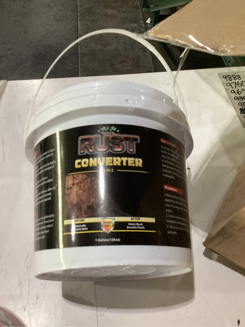 Condition photo showing New/Like New for 2-in-1 rust converter & metal primer - 1 gallon black rust paint inhibitor for metal, ultra car rust reformer & encapsulator, long-lasting anti rust conversion coating, heat resistance 128 fl oz (pack of 1)