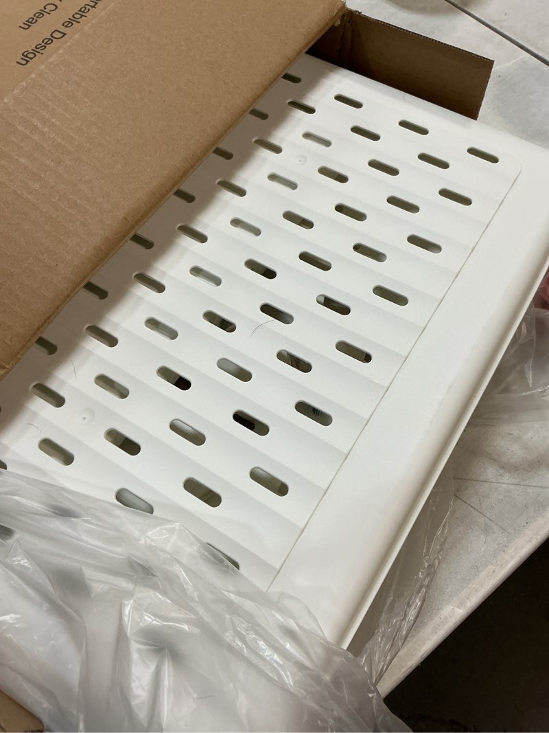 Condition photo showing As Is for UAK Laundry Basket with Wheels, Collapsible Plastic Laundry Hamper with Handle, Foldable Laundry Basket Organizer for Laundry and Bathroom (?Pure white, XXL)