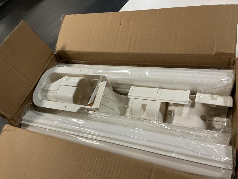 Condition photo showing As Is for 3" w 7.5ft l line set cover kit for mini split air conditioners decorative pvc slim line cover for central ac & heat pumps systems tubing cover 3"w 7.5ft l white