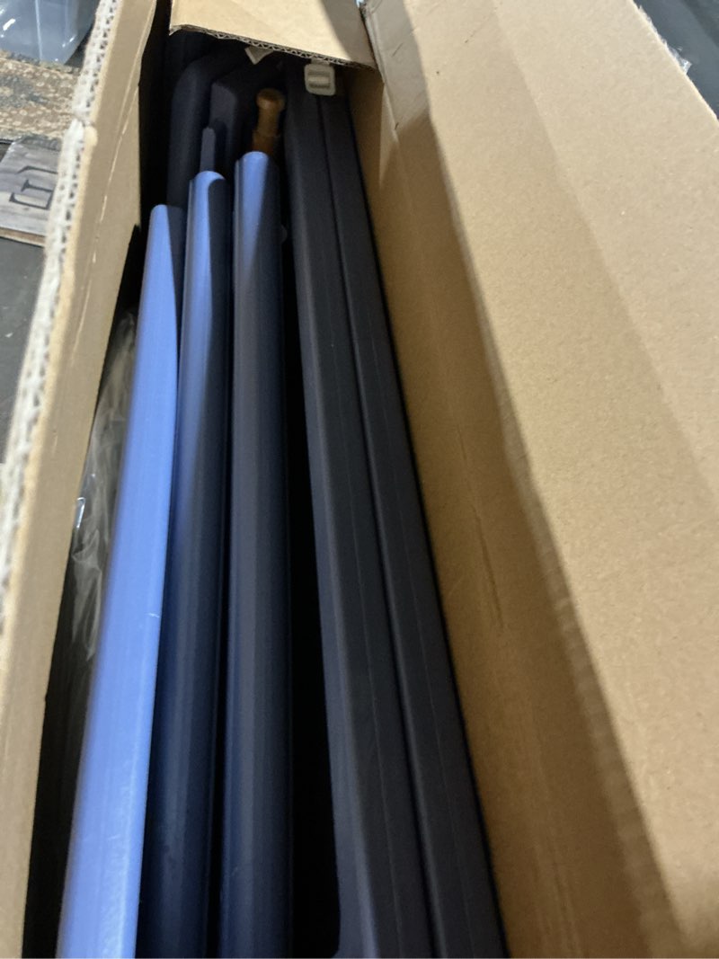 Condition photo showing As Is for Art Easel for Kids 2-4 with Wheels, Whiteboard, Chalkboard & Paper Roll Adjustable Height 3-in-1 Toddler Easel for 2-4 Year Old Painting Easel for Kids with Storage & Accessories, Blue H-SMXHC-Blue