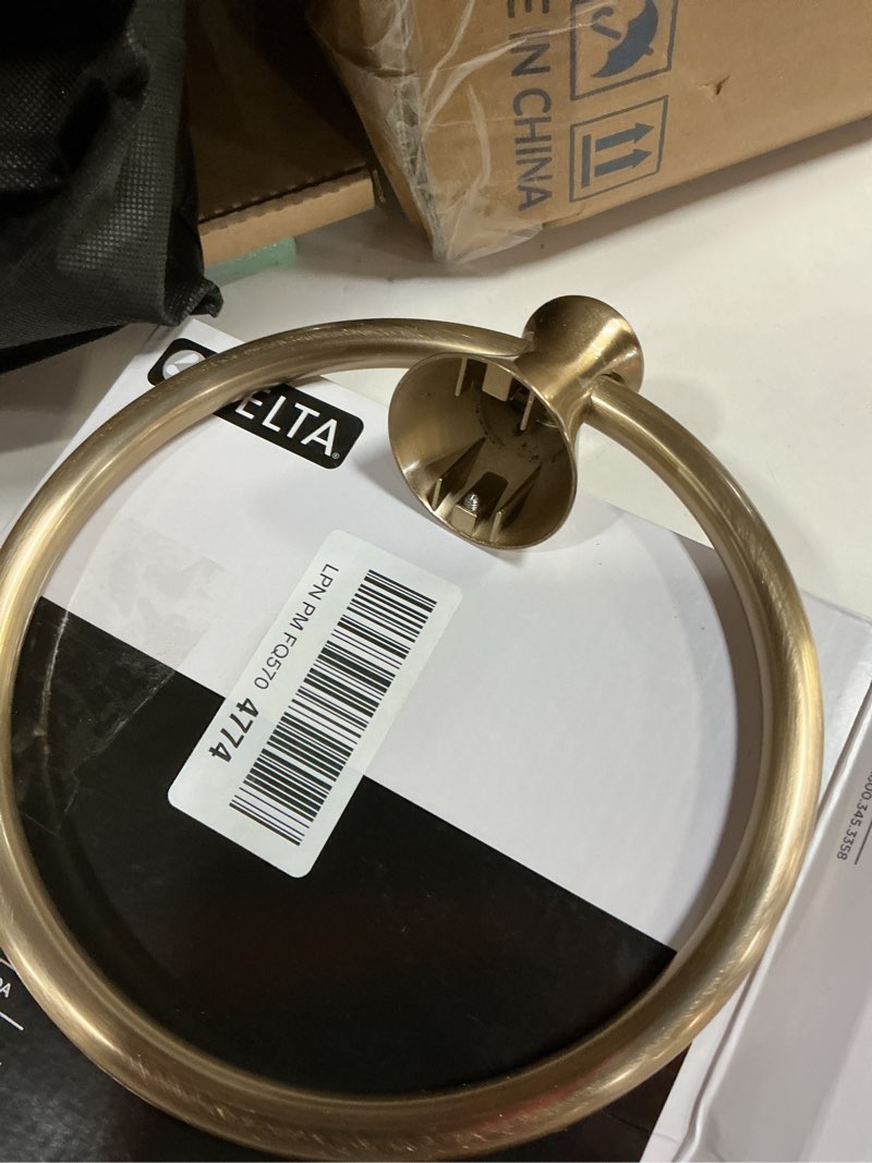 Condition photo showing Good Condition for Delta 73846-CZ Lahara  Towel Ring  Champagne Bronze