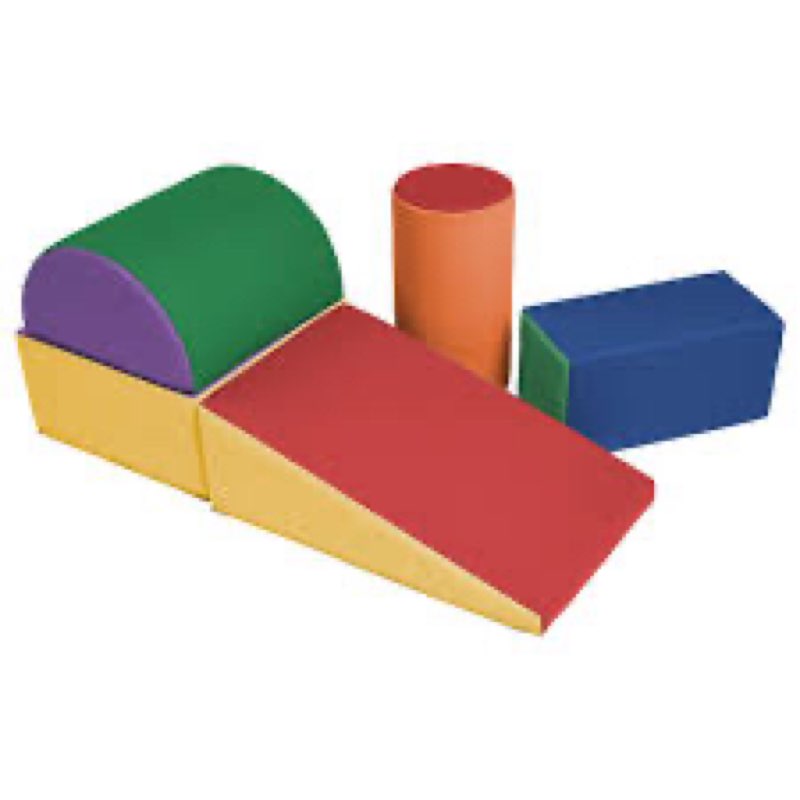 ECR4Kids SoftZone Climb and Crawl Playset, Building Blocks, Assorted, 5-Piece