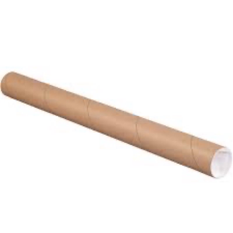 aviditi shipping tubes 2"l x 18"w, 50-pack | cardboard mailing tube for packing, shipping and mailing 218