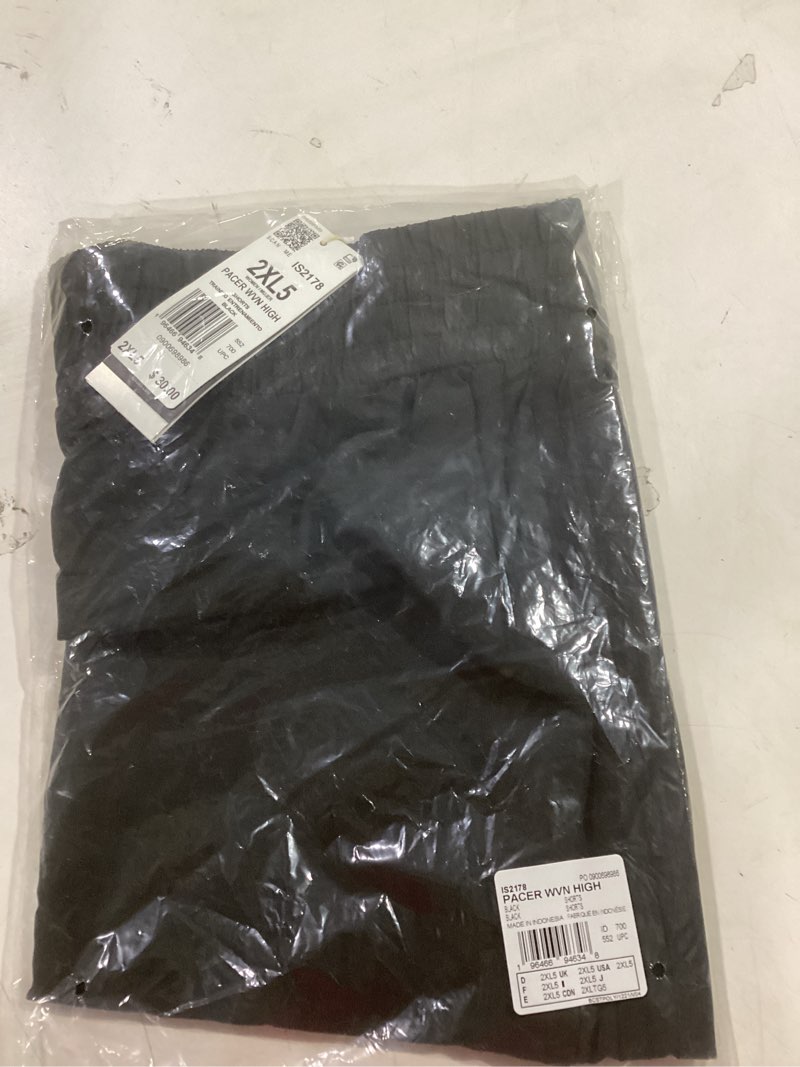 Condition photo showing New/Like New for Adidas Women's Pacer Training 3 Stripes Woven High Rise Shorts, Black, XX-Large 5 Inch Inseam