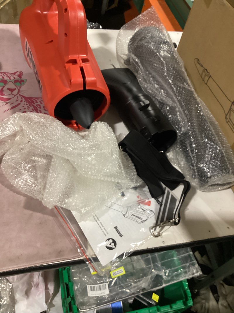 Condition photo showing Good Condition for (no battery or charger)electric leaf blower cordless with battery and charger for lawn care small red