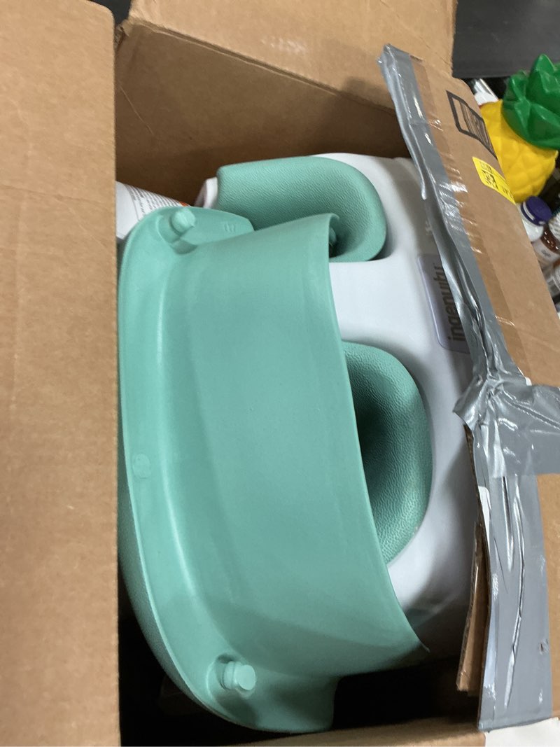 Condition photo showing As Is for Ingenuity Baby Base 2-in-1 Booster Feeding and Floor Seat with Self-Storing Tray - Mist