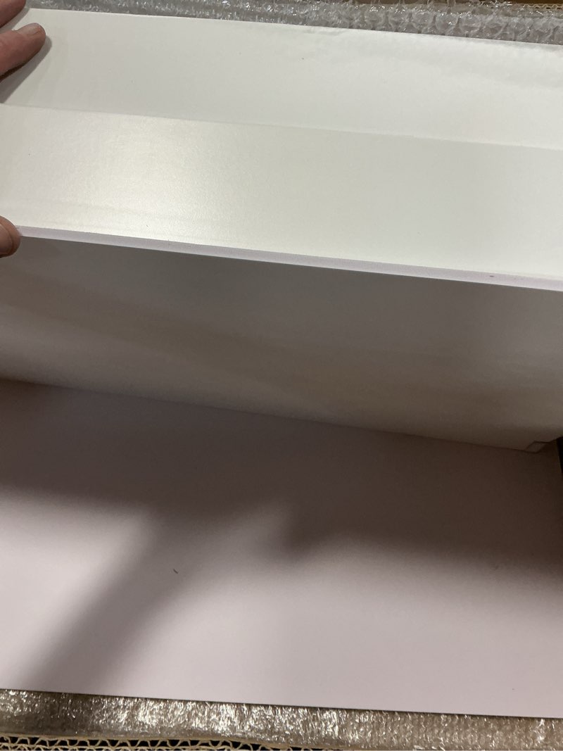 Condition photo showing As Is for Hoolerry 5 Pcs Wire Shelf Covers Foamed PVC Wire Rack Covers for Removable Closet (Not Wood) Pantry Shelves for Cabinet Bathroom Kitchen Shelving Decoration(White,36x16inch) 36x16inch White (missing parts)