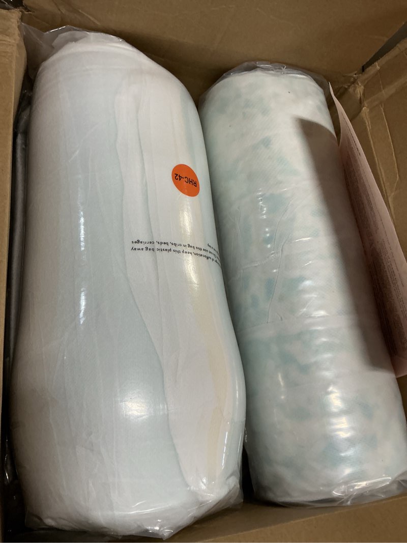 Condition photo showing Good Condition for extra large dog bed, orthopedic dog bed with cooling gel memory foam, waterproof xl pet bed with removable washable cover, 42" pet sofa couch dutch velvet with bone toy, light gray light grey x-large(42"l x 30"w x 9.5"th)