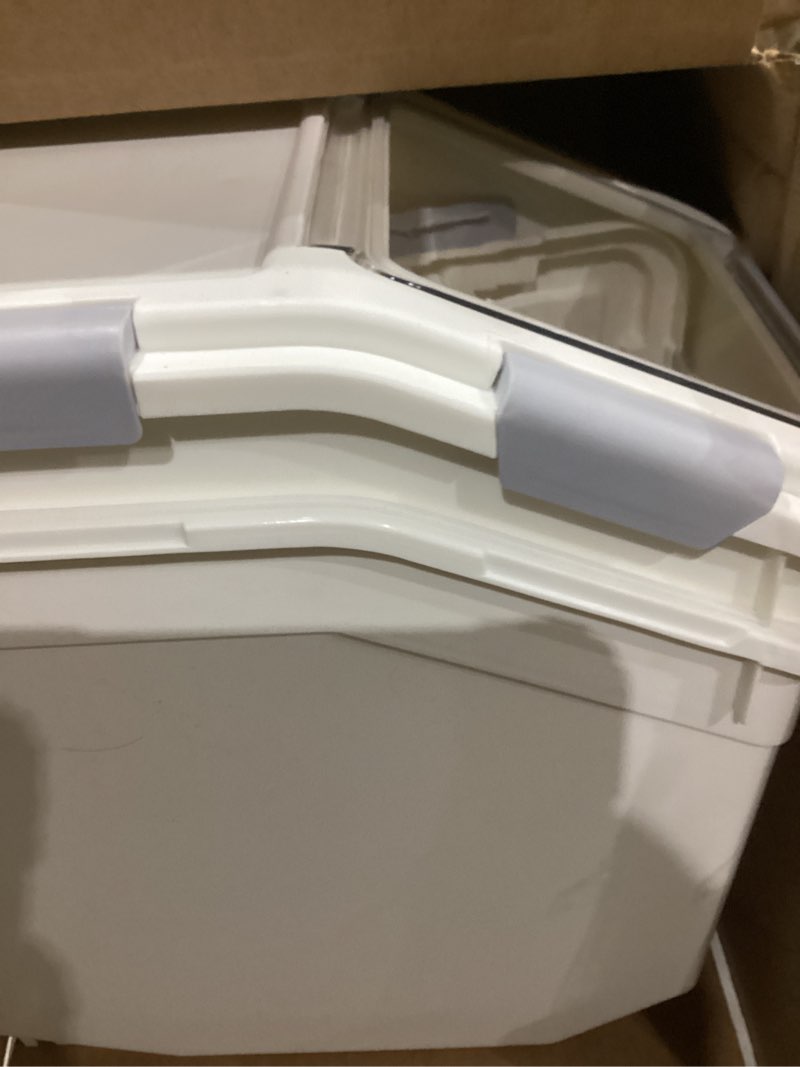 Condition photo showing Good Condition for LISM 2 Pack Dog Food Storage Container with Scoop,Large Airtight Pet Dog Food Bin,Container for Dog Treats Rice,Dog Cat Dry Food Bin,Baking Supplies,Flour,Rice,Kitchen Pantry Cereal(15 LB) 15 LB(2 Pack)