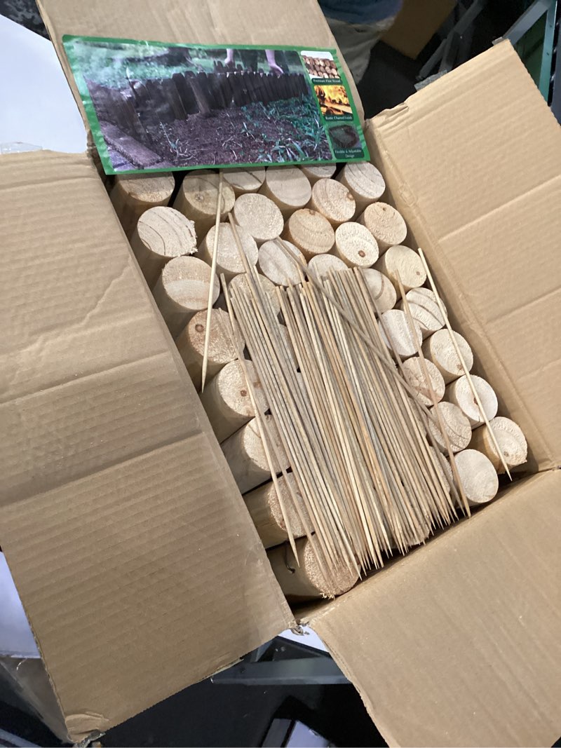 Condition photo showing New/Like New for Christmas Tree Edging, Wooden Edgings for Christmas Tree gate, Edging Border Mini Christmas Tree Fence, Home Garden Christmas Tree Edging Edge, 5.9in H × 3ft L (6 Pack) Even-Height 5.9*35in 6pcs