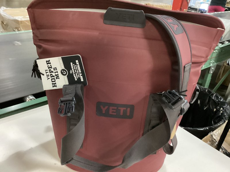 Condition photo showing New/Like New for yeti hopper m series portable soft coolers with magshield access m15 wild vine red