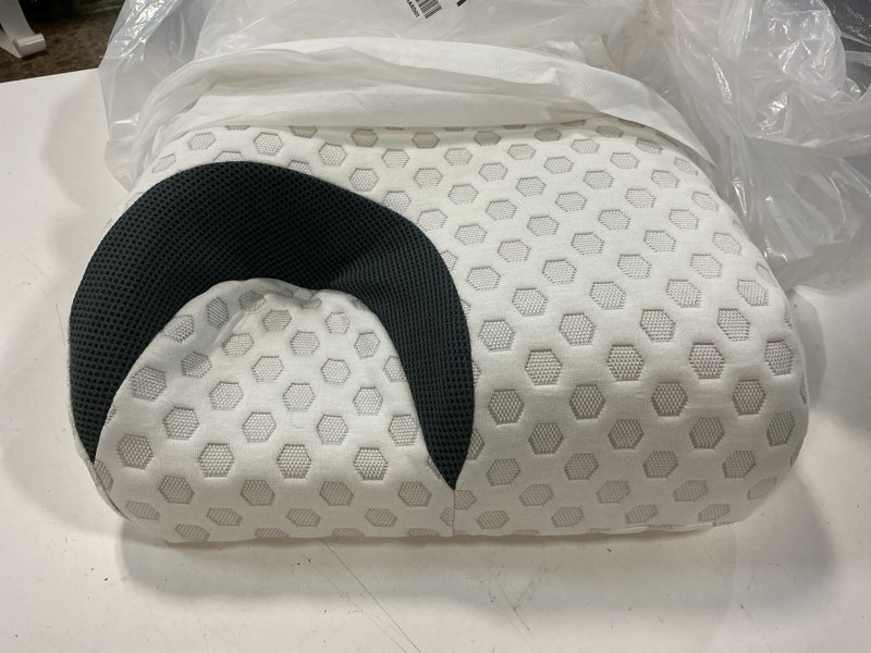 Condition photo showing Good Condition for ikstar cpap pillow for side sleeper, sleep apnea pillow for sleeping, cpap nasal pillows suit for all cpap masks user, cervical memory foam neck support pillow relief neck pain for side back sleepers white large-25.22"lx14.92"wx(4.72"/4.12")h