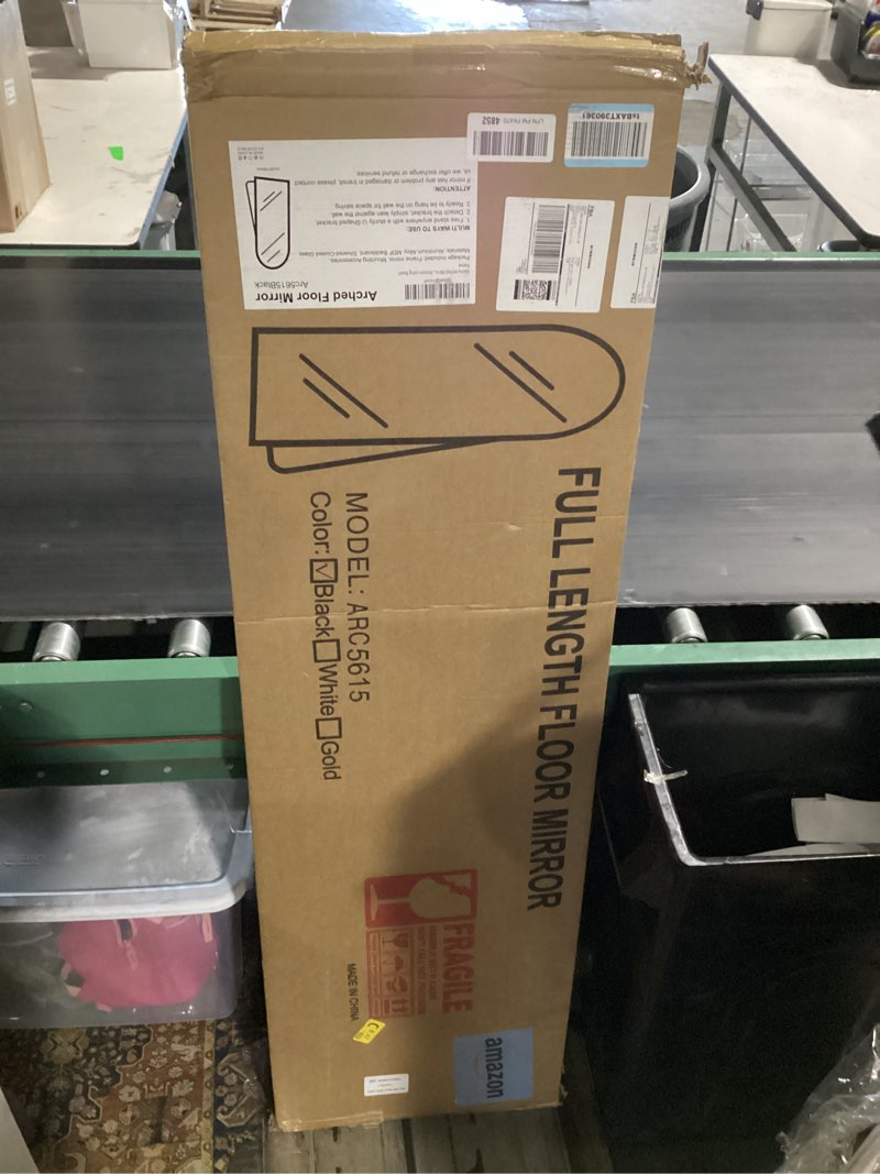 Delma Arched Mirror Full Length,Standing Mirror Full Body,Large Floor with Stand for Wall Entryway D