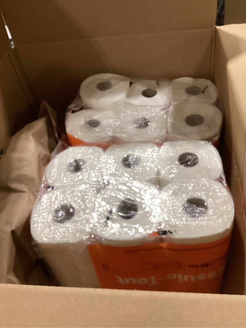 Condition photo showing Good Condition for amazon basics 2-ply flex-sheets paper towels, 12 basics rolls = 40 regular rolls, everyday value with 150 sheets per roll, packaging may vary