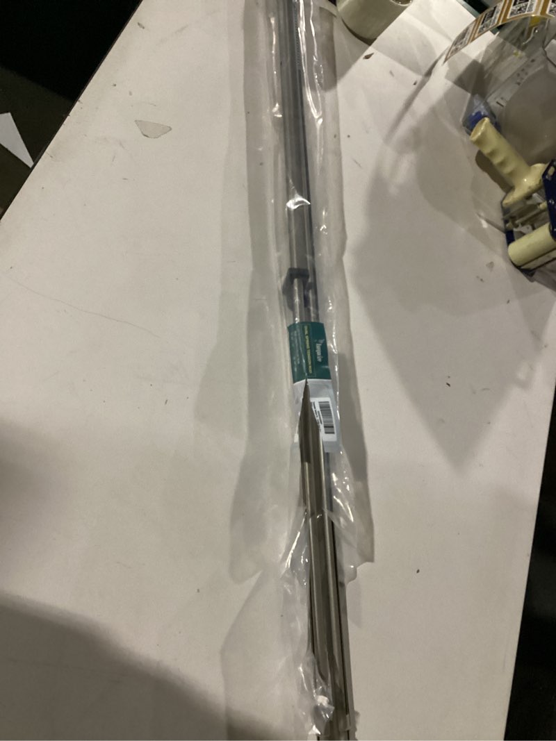Condition photo showing Good Condition for 2 Pack Tension Rod Oval Spring Tension Curtain Rod Adjustable 36 to 60 Inches Small Short Nickel Tension Rods No Drilling Spring Loaded Curtain Rods For Doors and Windows, 36-60 Inch, Nickel 36-60 inch 2 pack Nickel