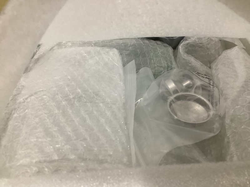 Condition photo showing New/Like New for Hoolerry 24 Pack Glass Maple Syrup Bottles with 4 Stainless Steel Funnels, Clear Glass Bottle with Loop Handle Glass Containers for Liquids Maple Syrup Jars with Lids (12.68 OZ)