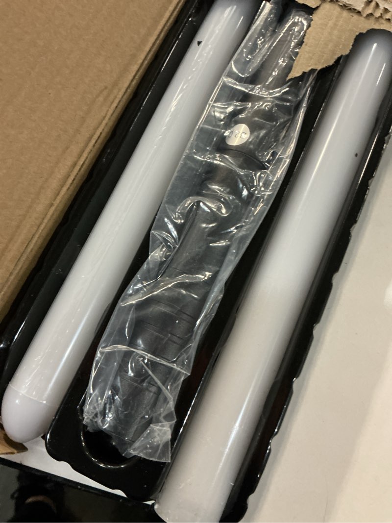 Condition photo showing Good Condition for 2 Pack Light Saber, 15 Colors and 4 Modes Light up Light Saber for Dueling, 2-in-1 RGB Detachable USB Charge, Gifts Toys for Adults Birthday Christmas Thanksgiving Black-2 Pack