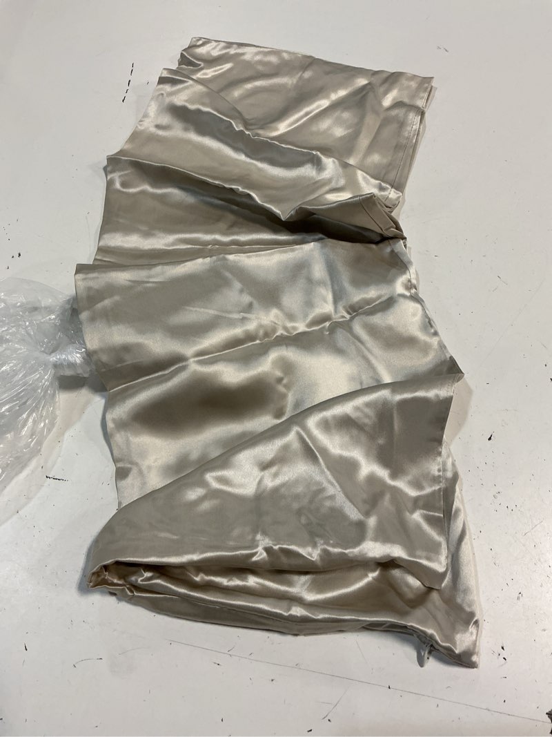 Condition photo showing Good Condition for quince 100% mulberry silk pillowcase, queen, champagne