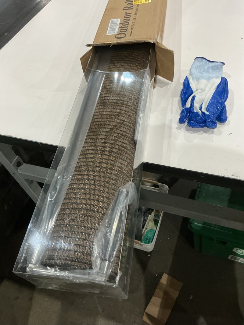 Condition photo showing Good Condition for outdoor roller shade for patio, exterior cordless blinds patio shades roll up outdoor blinds screen for porch gazebo pergola backyard privacy protection,uv sun block fade-resistant 6ft wide x 6 h mocha 72"w x 72"h