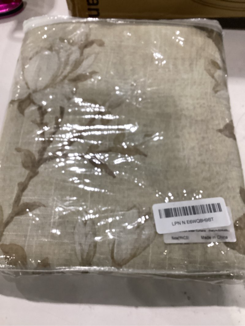 Condition photo showing New/Like New for smile weaver nature yellow sheer curtains 63 inch length for living room,light filtering curtain 2 panels,voile linen textured semi sheer floral curtains for bedroom/kitchen window drapes floral-nature 52"w x 63"l (pack of 2)