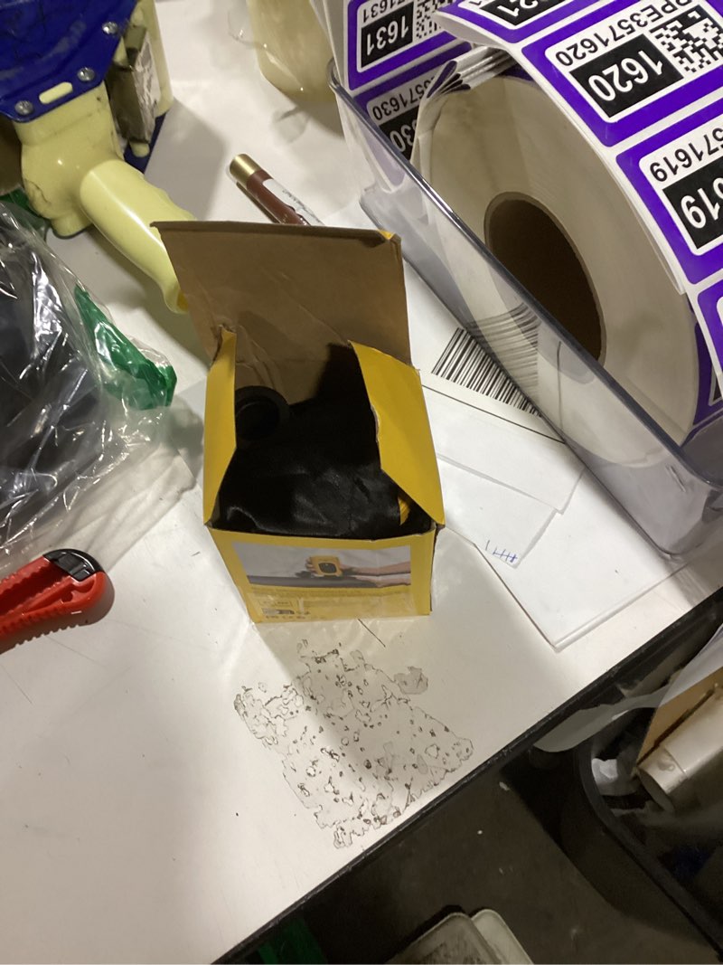 Condition photo showing As Is for portable air pump for inflatables, 4000mah ultra fast air mattress pump with advanced heat dissipation, 3 nozzles electric air pump inflate deflate for sleeping pads, pool floats yellow 4000mah