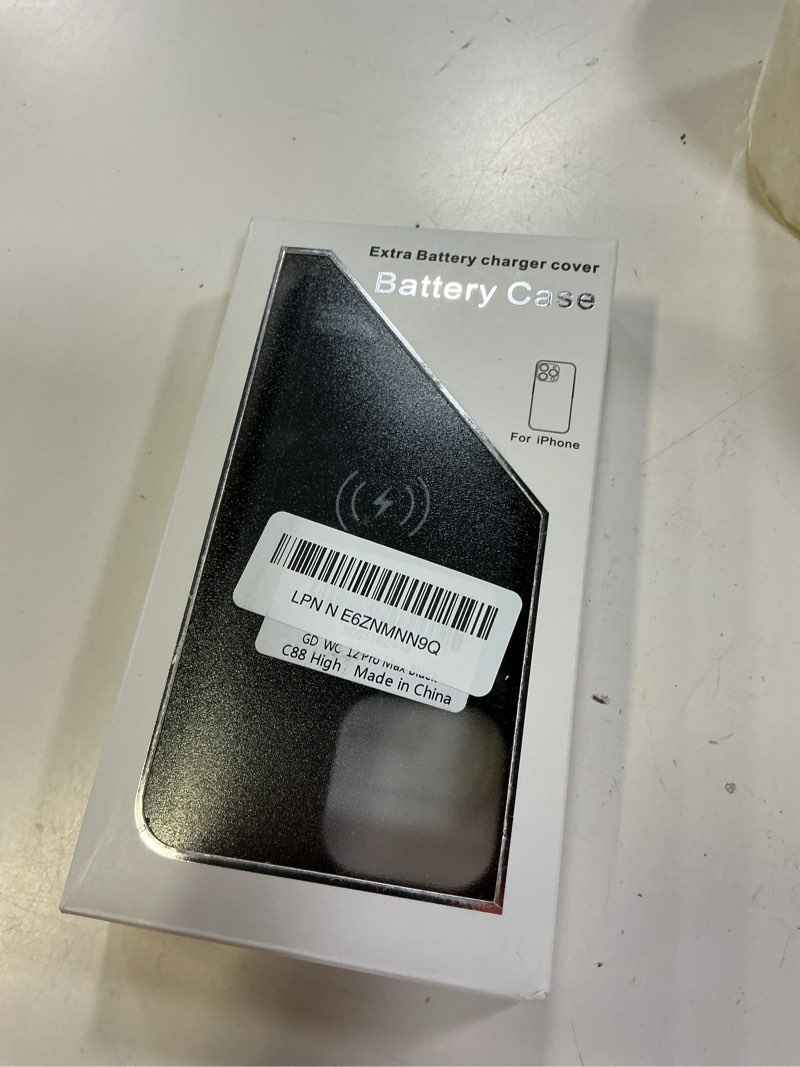 Condition photo showing New/Like New for battery case for iphone 12 pro max, upgraded 12000mah battery pack rechargeable charger case with wireless charging compatible for iphone 12 pro max (6.7 inch) external battery charging cover(black)
