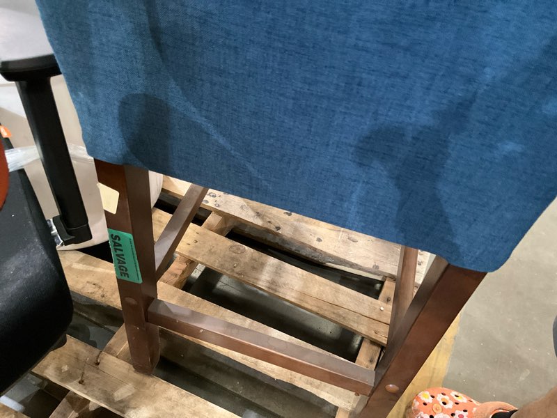 Condition photo showing Good Condition for upolstered blue chair